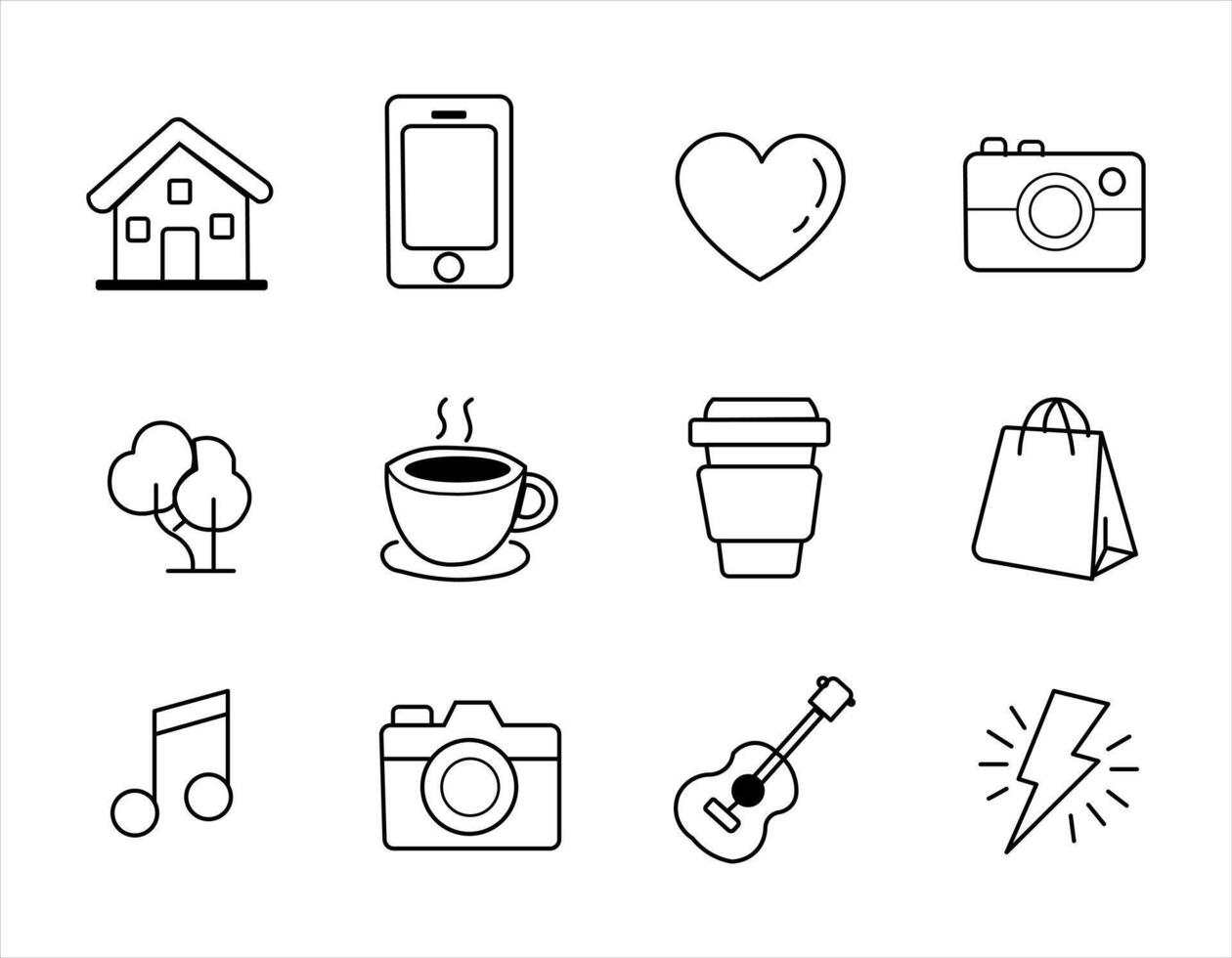 A set of some regular icon vector