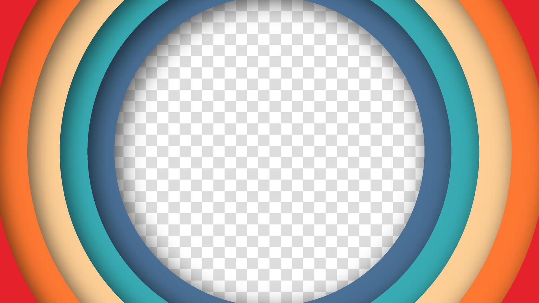 Retro background with a geometric circular pattern, featuring bright and bold hues. Inspired by past decades, this abstract design merges vintage aesthetics with a sleek modern touch. vector