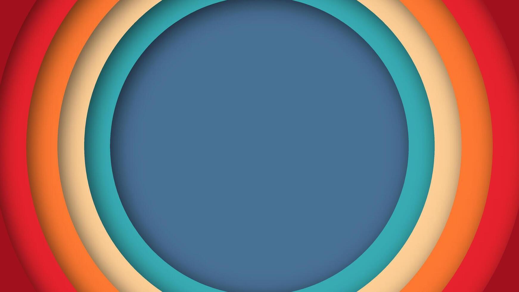A striking retro background with overlapping rings in rich vintage hues. This abstract design takes inspiration from mid-century styles, creating a dynamic and nostalgic composition. vector