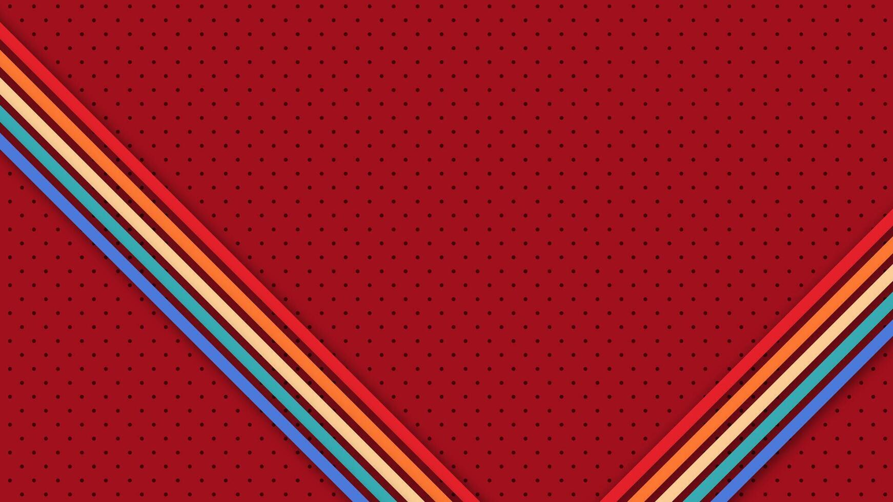 Colorful lines in a retro futuristic design reflecting 1970s, 1980s, and 1960s styles. Funky background for creative use. vector