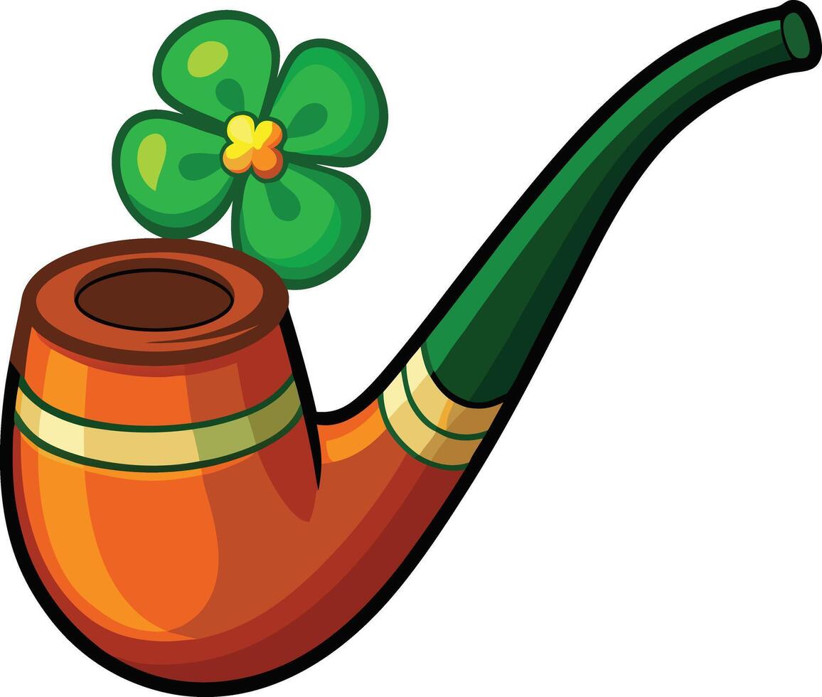 St. Patrick's Day Lucky Irish Pipe vector