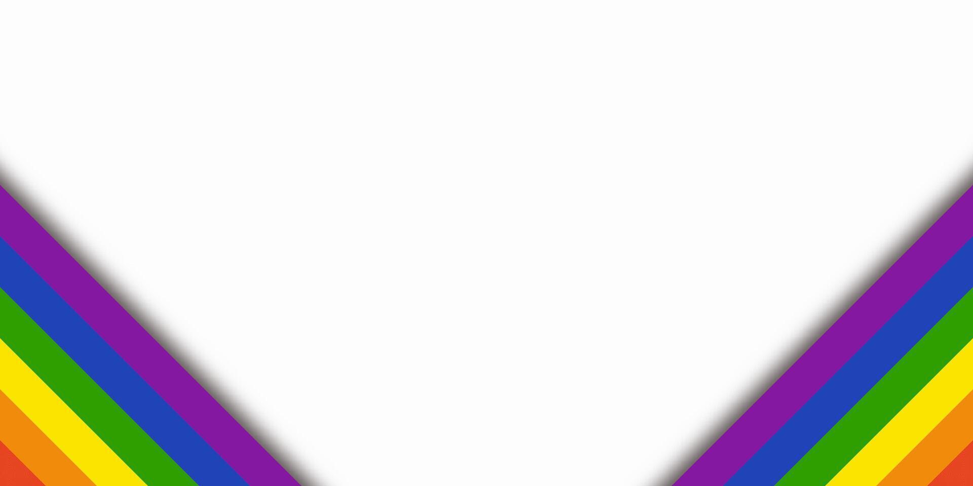 Vibrant LGBTQ pride ribbon in abstract style with rainbow colors on white background. Perfect for Pride Month, History Month, or text placement. vector