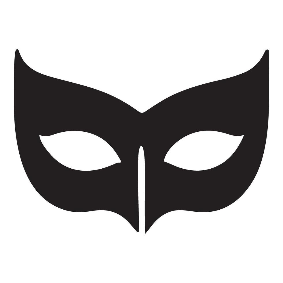 Carnival Mask Graphic Silhouette for Festive Occasions Design vector