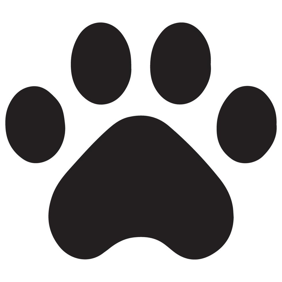 Basic Animal Paw Print Image for Graphic Projects vector