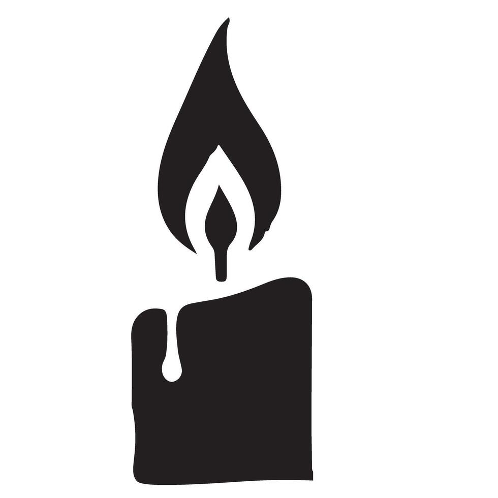 Candle Flame Illustration Warmth Light Symbol of Hope vector