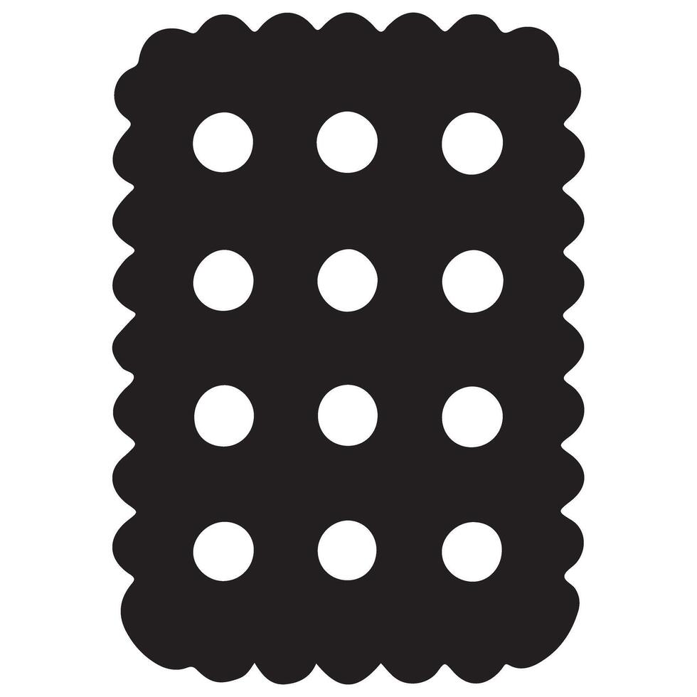 Silhouette Cracker Biscuit Icon Graphic for Food Industry Designs vector