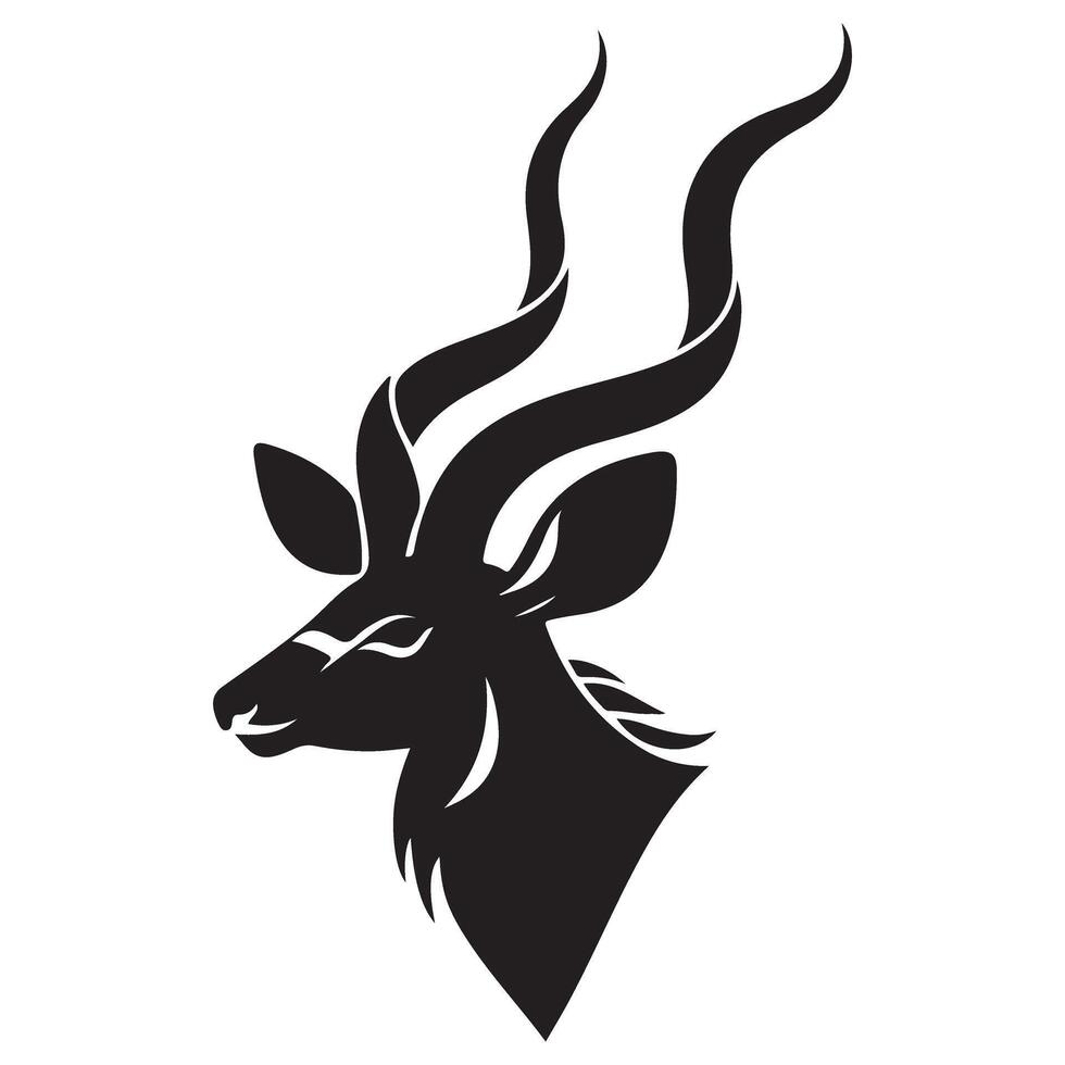 Majestic Kudu Silhouette A Symbol of African Wildlife and Nature vector