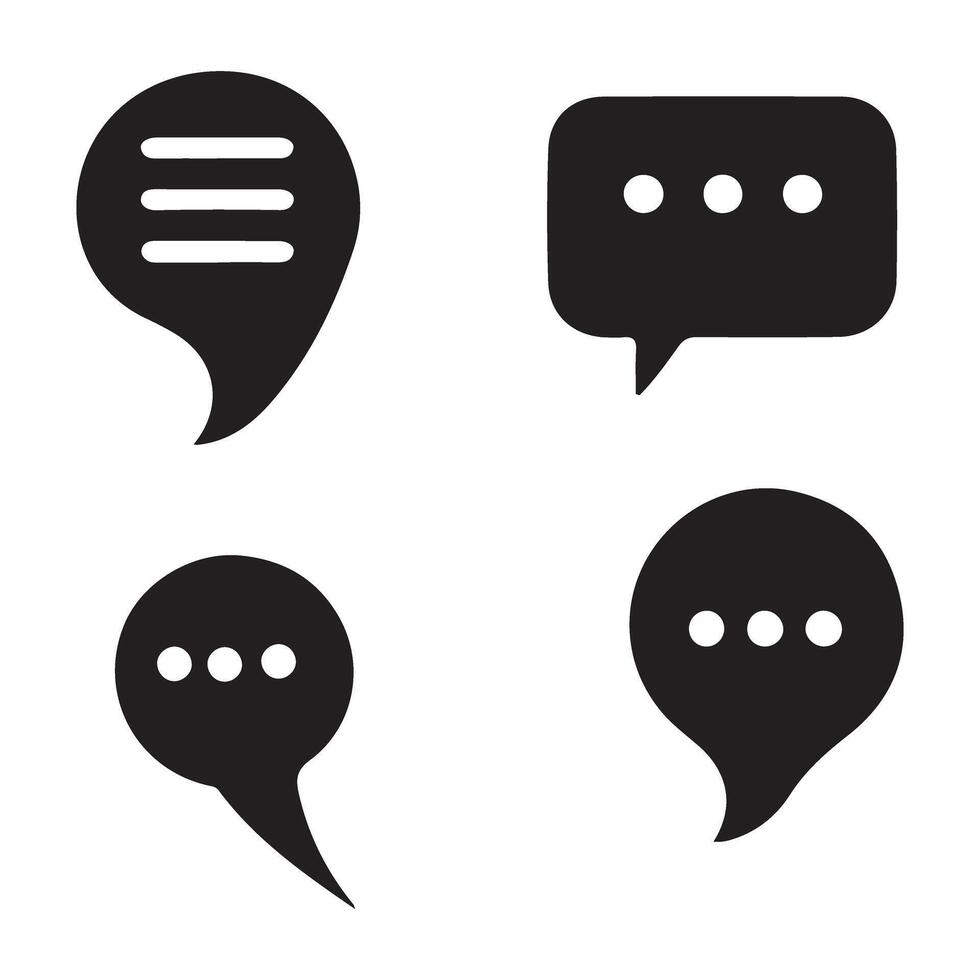 Communication Bubble Icons for Messaging and Chat Applications vector
