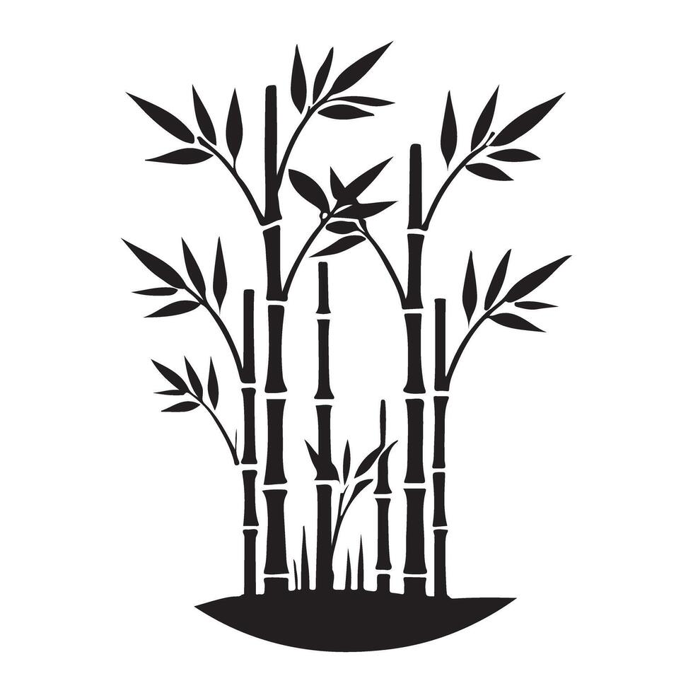 Serene Bamboo Forest Illustration A Symbol of Peace and Tranquility vector