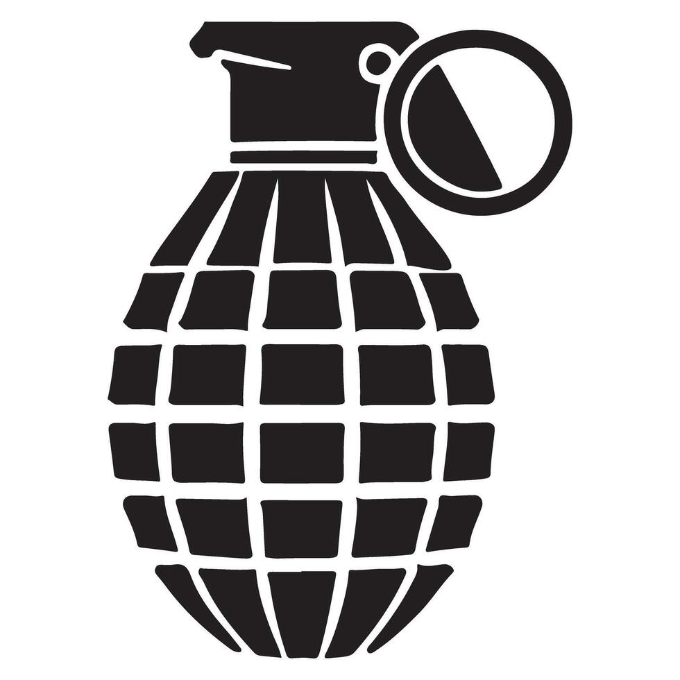 Explosive Hand Grenade Illustration for Military and Tactical Designs vector