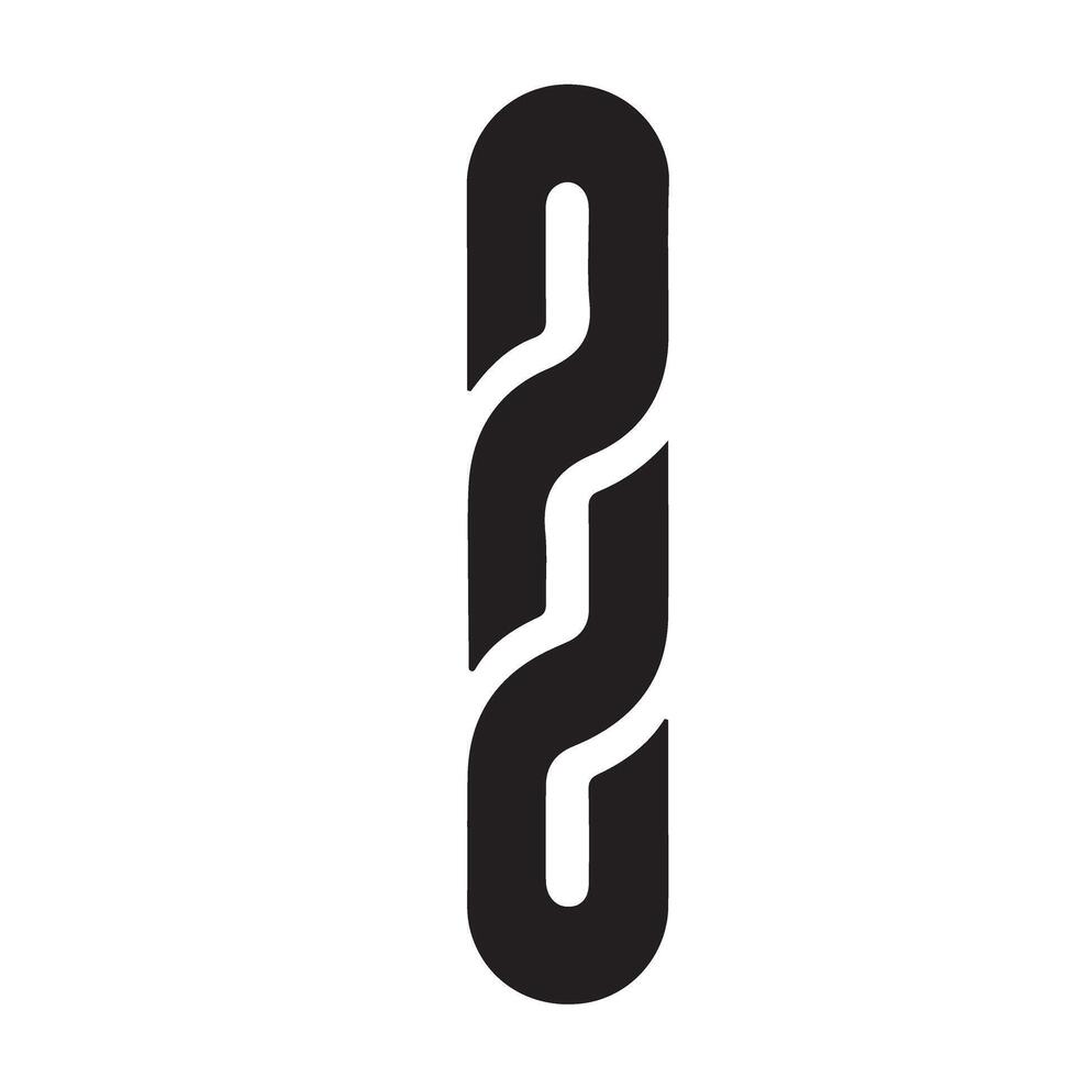 Simple Chain Link Illustration A Symbol of Connection Strength vector