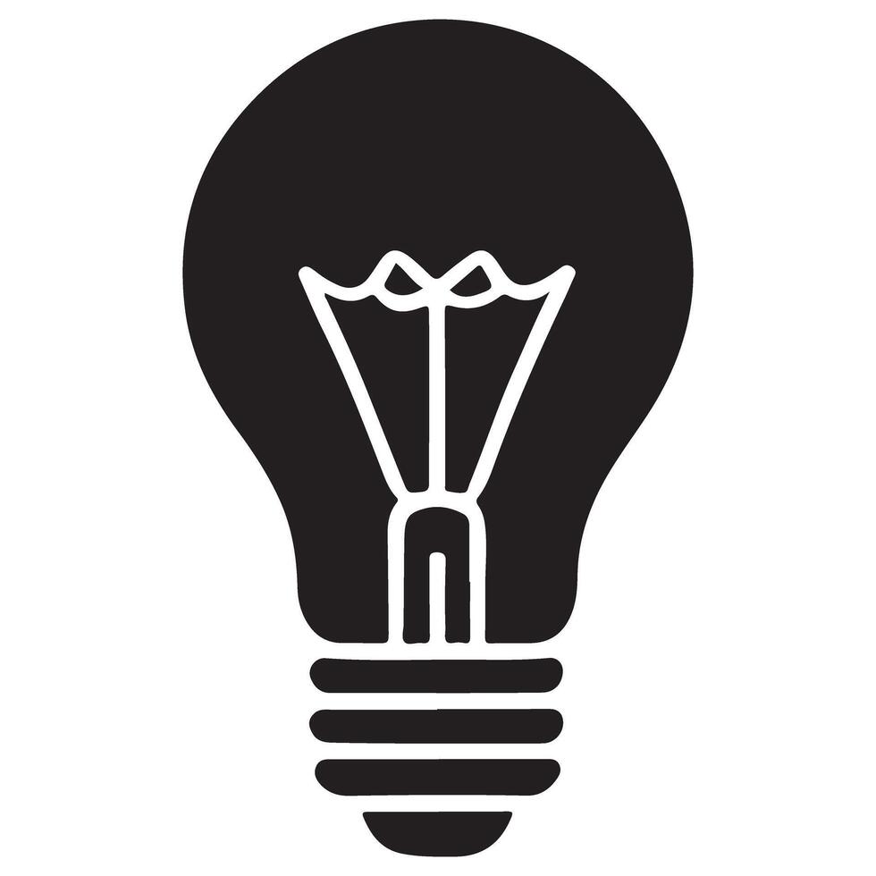 Light Bulb Icon for Innovation, Ideas, and Creativity vector