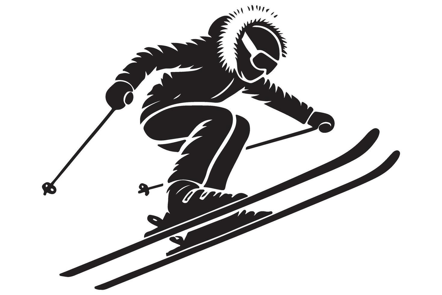 Snowboarding Silhouette Image for Winter Sports and Activities vector