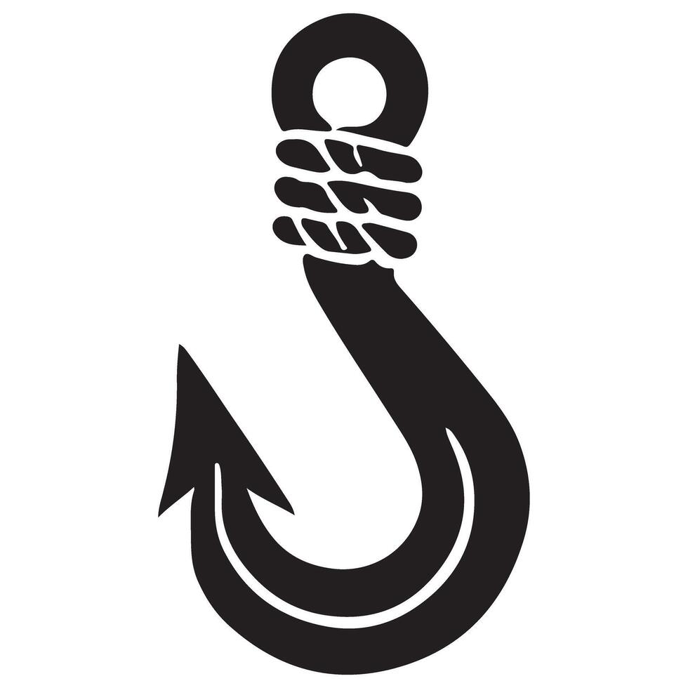 Fishing Hook Icon for Angling, Sport and Recreational Fishing vector