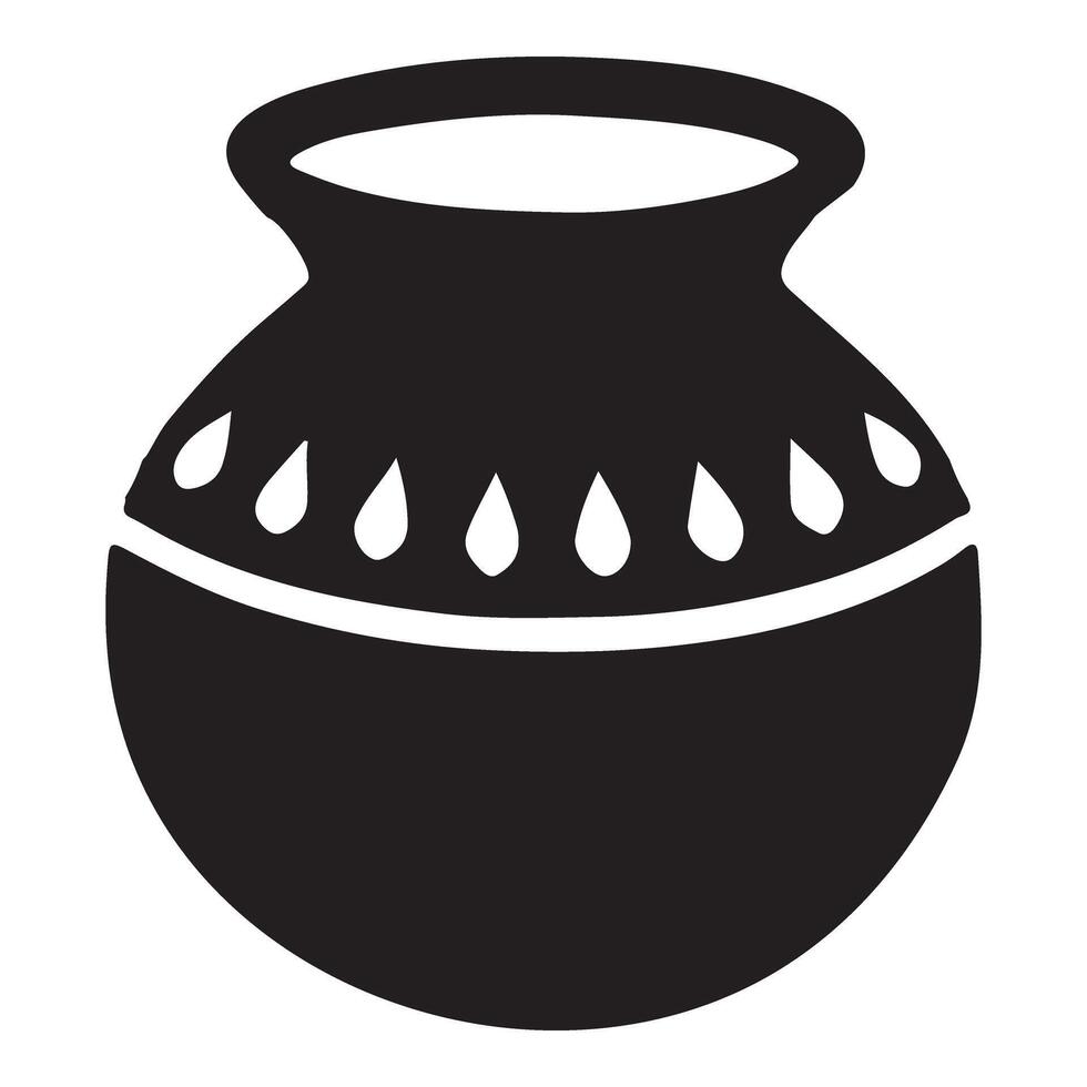 Traditional Pot Illustration for Decorative and Utility Purposes vector