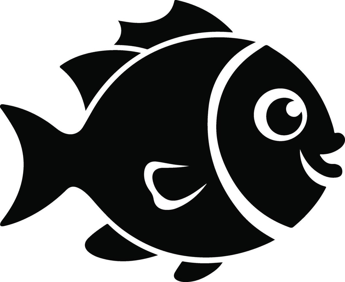 Stylish Fish Silhouette Art vector