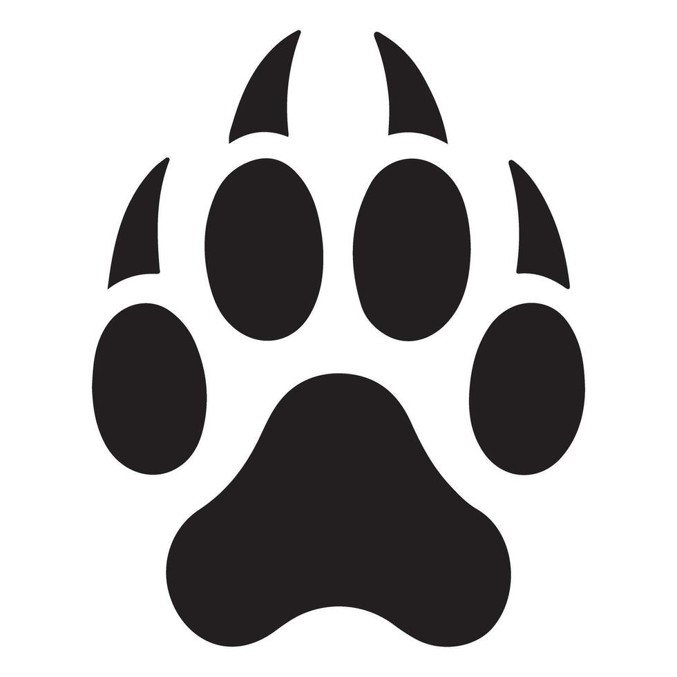 Wild Animal Paw Print Graphic Element for Designers vector