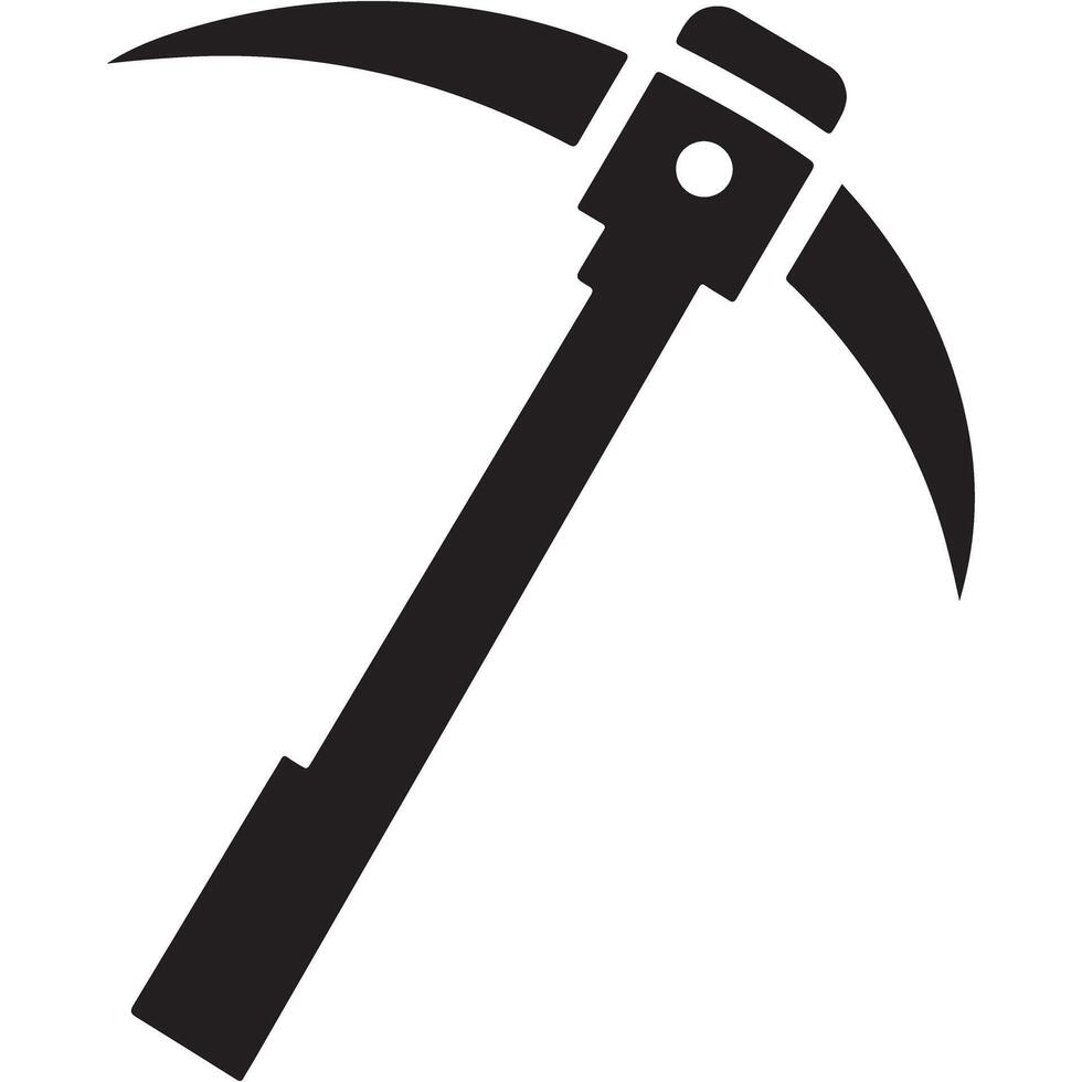 Detailed Pickaxe Illustration Mining Equipment for Excavation Work vector