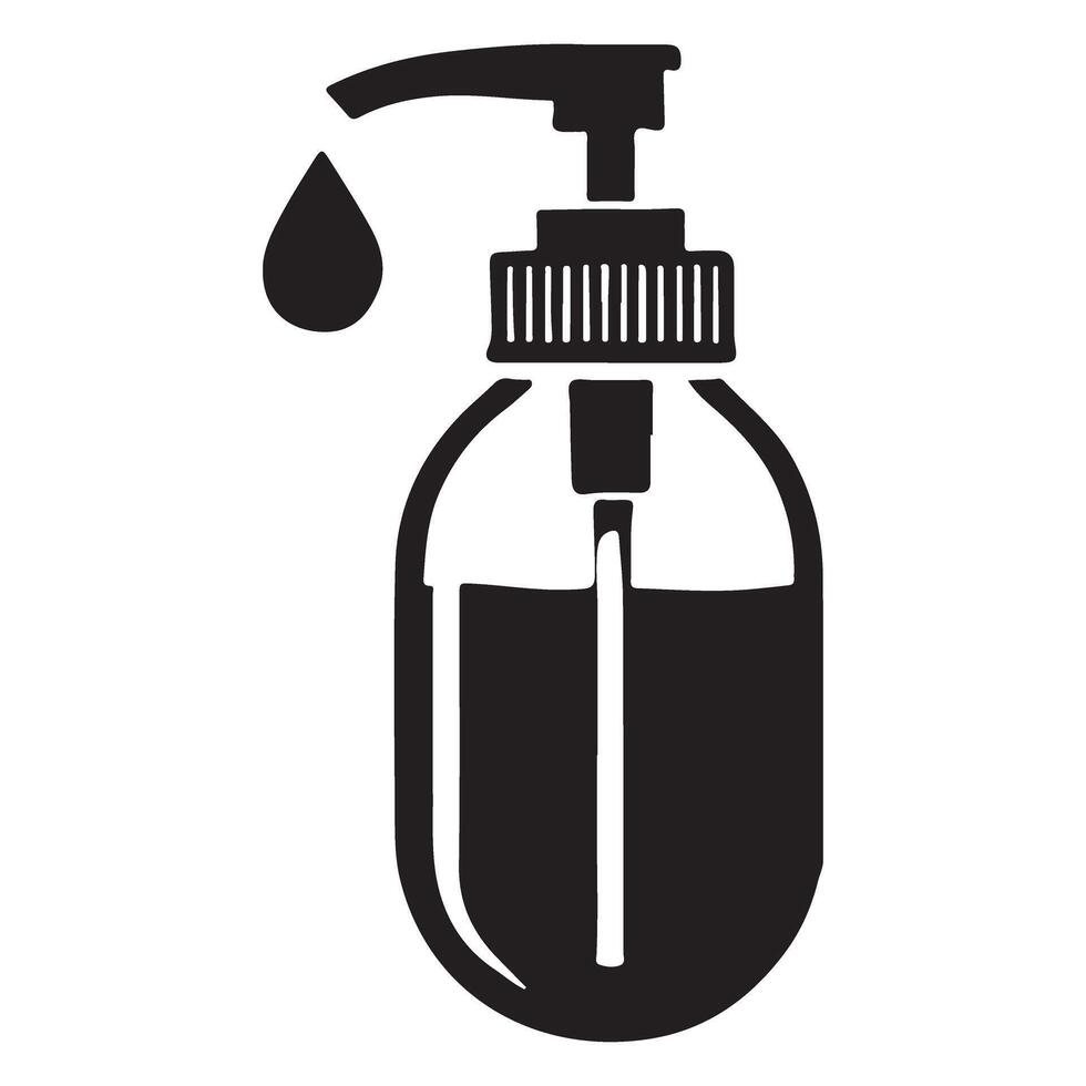 Hand Soap Dropping From Dispenser for Hygiene Awareness Campaign vector