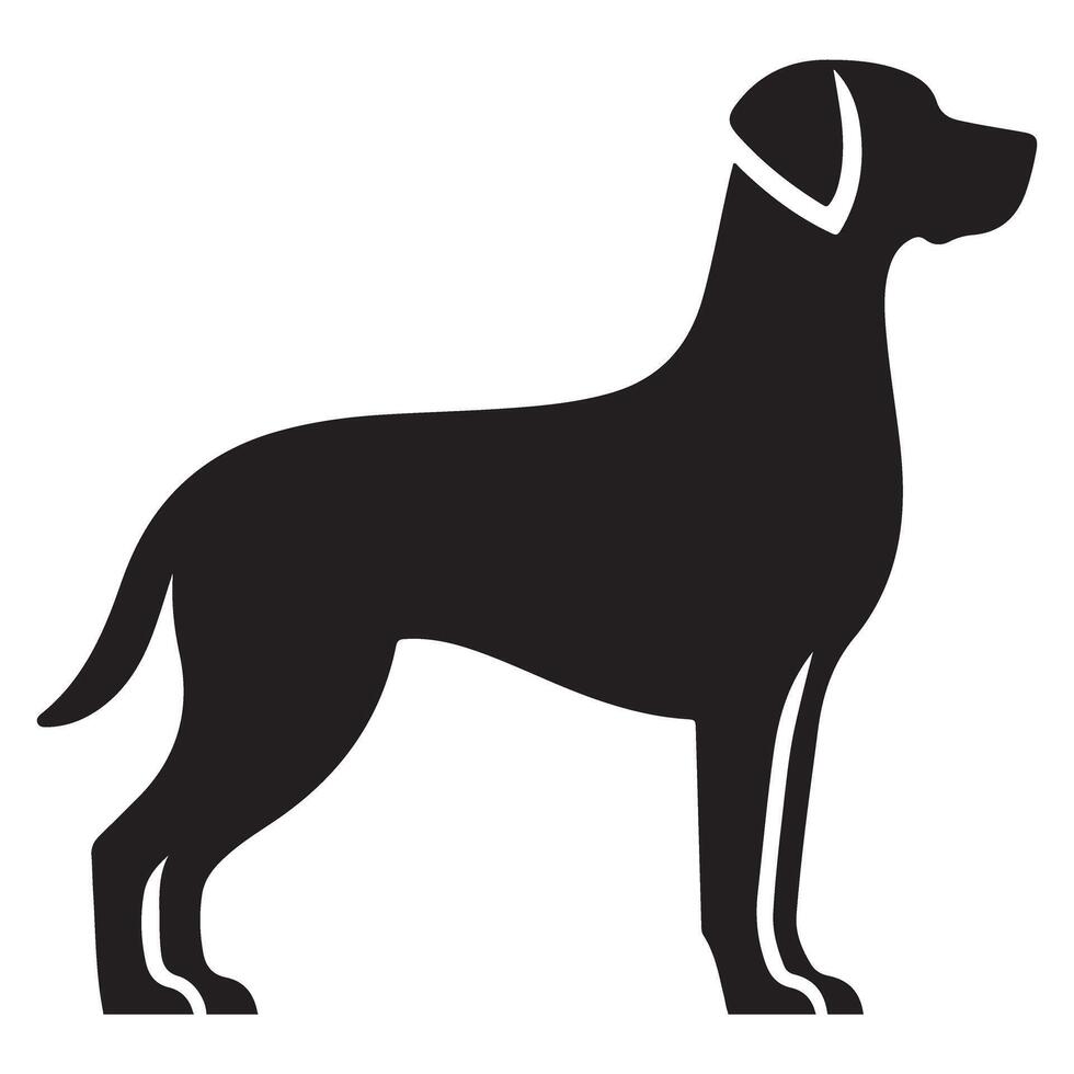 Black dog silhouette illustration for graphic designs use vector
