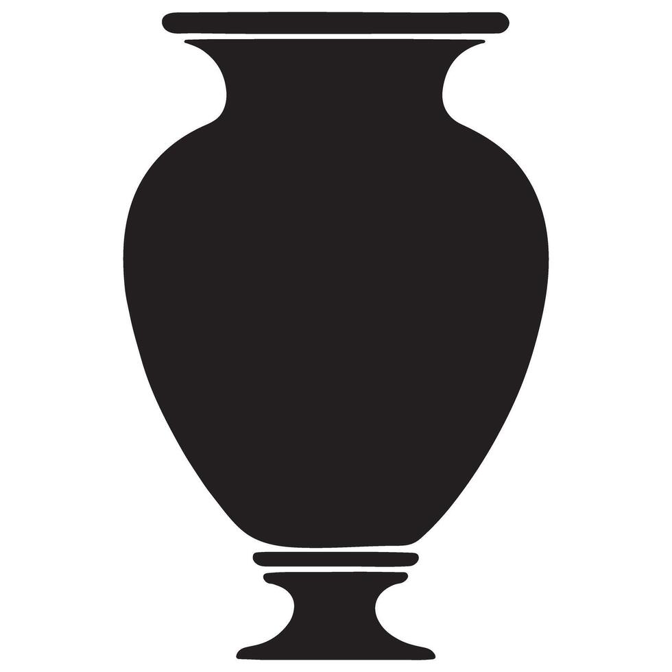 Elegant Vase Silhouette Graphic for Interior and Decor Projects vector