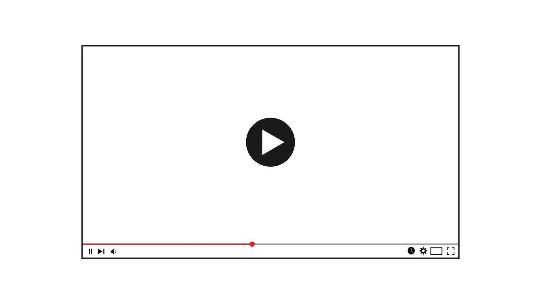 player interface on white background. vector