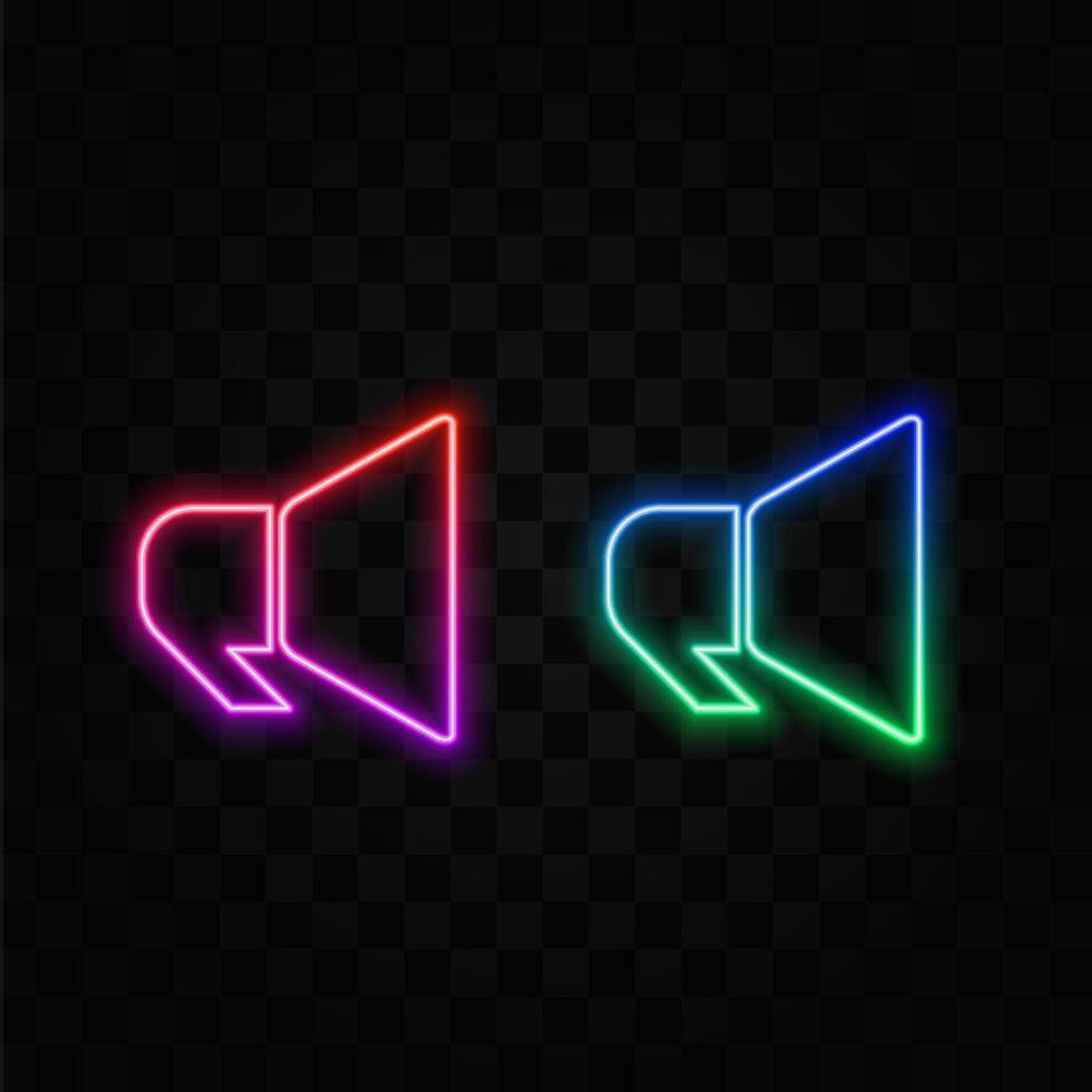 Megaphone icon. Media elements in neon style icons. Simple icon for websites, web design, mobile app, information graphics vector