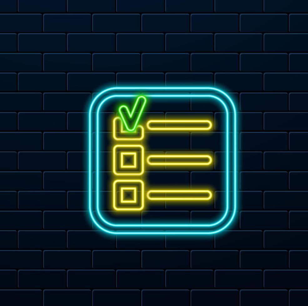 Medical checkup icon design templates isolated on white background. neon style. vector