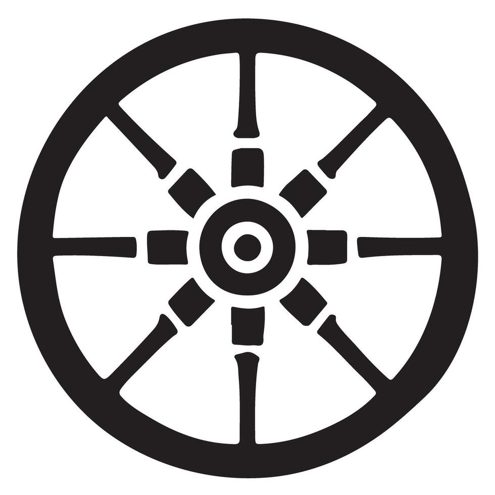 Classic Ship Wheel Illustration A Symbol of Navigation Adventure vector