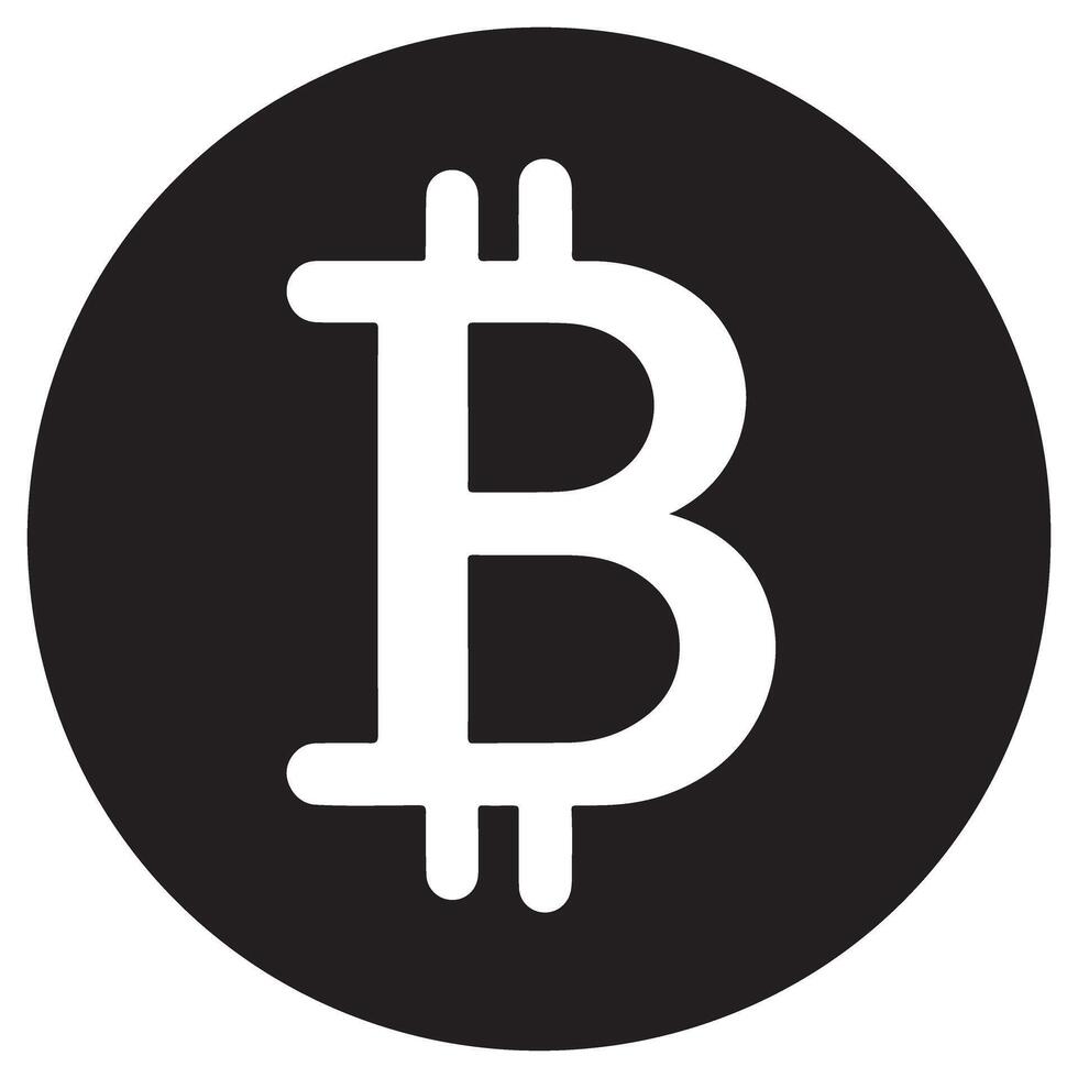Bitcoin crypto currency symbol design a digital payment icon graphic vector