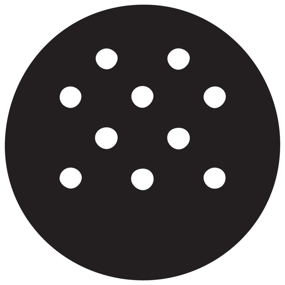 Black and White Cookie Graphic Symbol Design for Culinary Projects vector