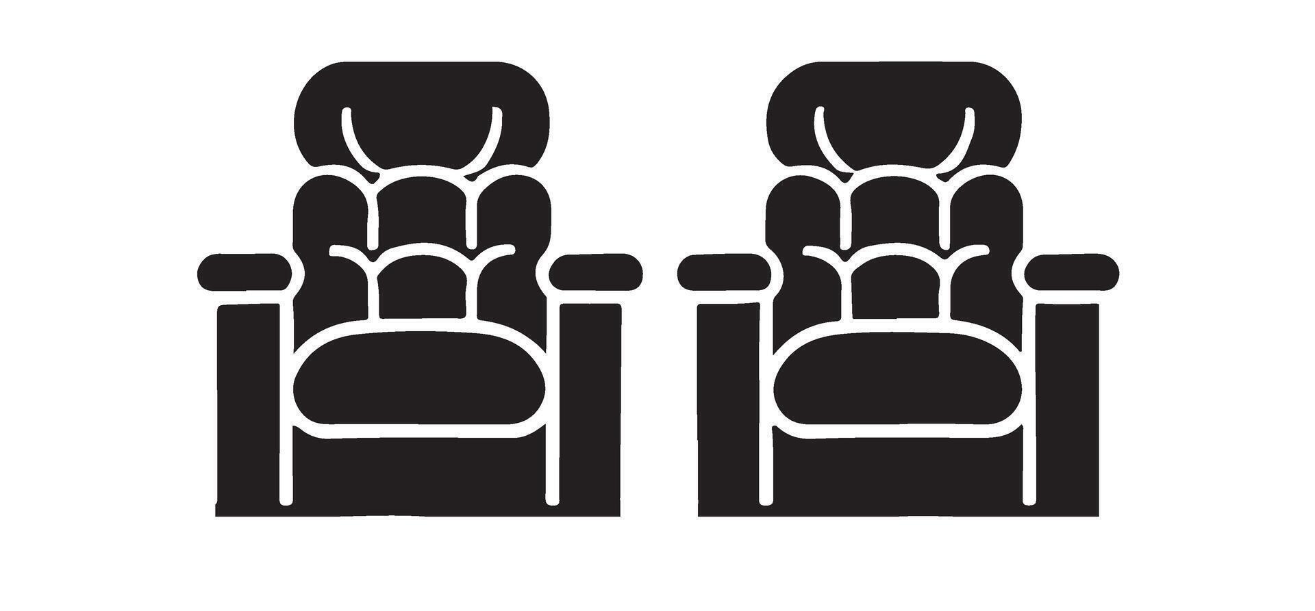 Cozy Recliner Chairs Illustration Ultimate Comfort and Style vector