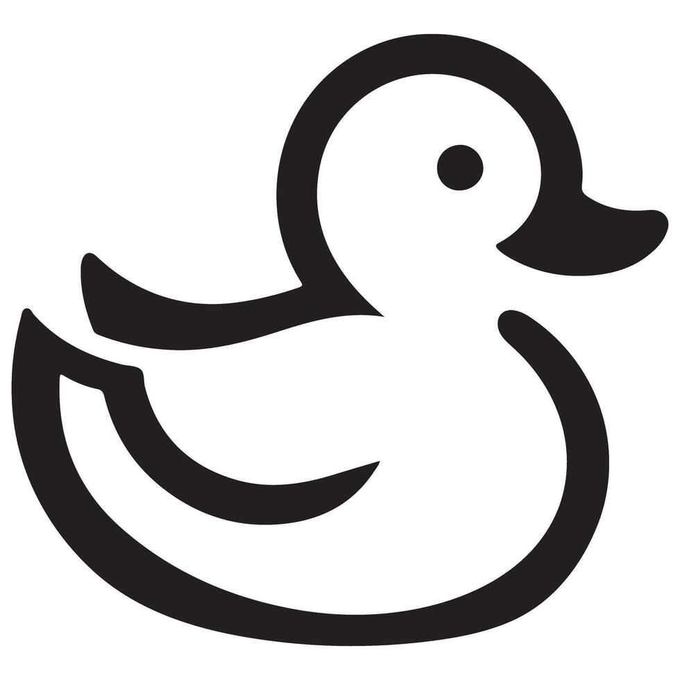 Simple Rubber Duck Illustration for Kids and Bath Time vector