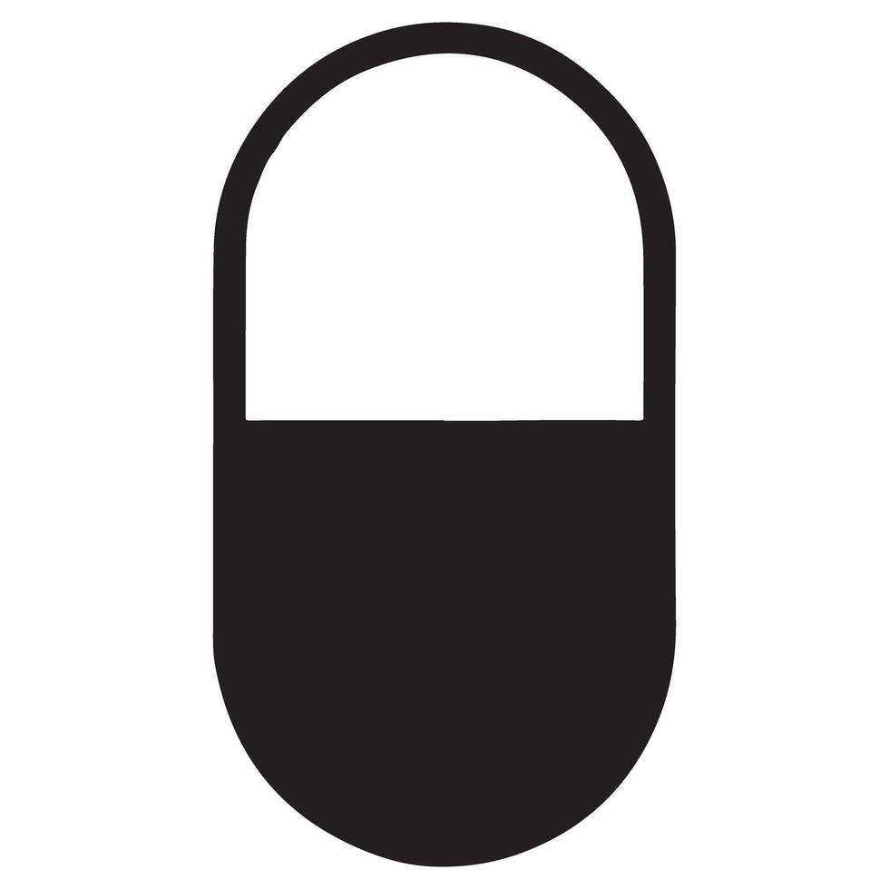 Capsule Pill Silhouette Graphic for Medical and Pharmacy Use vector