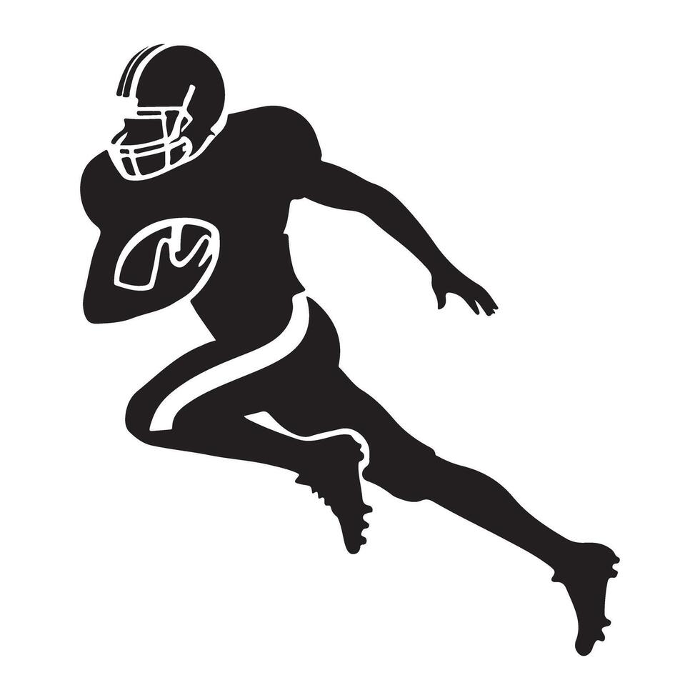 Football Player Silhouette Graphic Sports Action Design Illustration vector