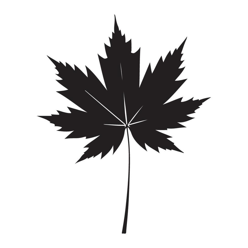 Maple Leaf Silhouette Design Perfect for Canadian Theme Projects vector
