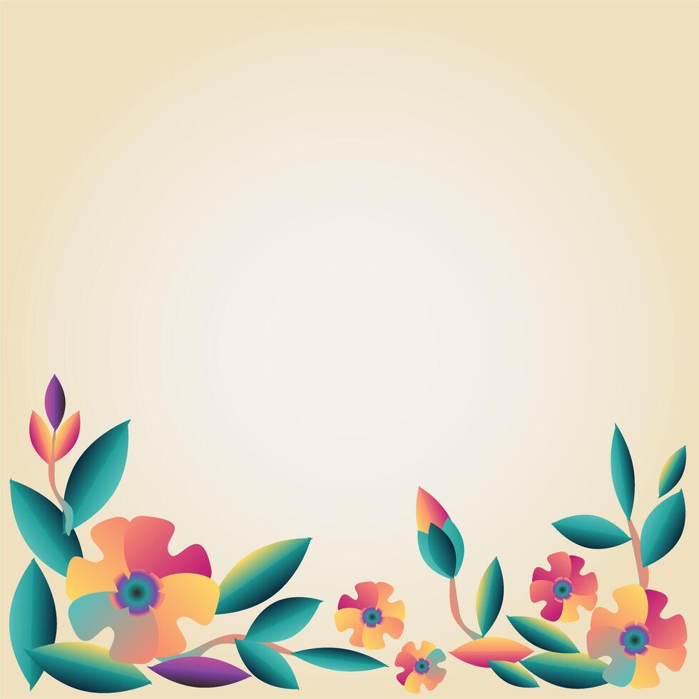Floral Decorative Ornaments and Border vector