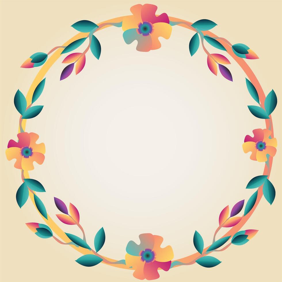 Flower Decorative Border and Frame vector