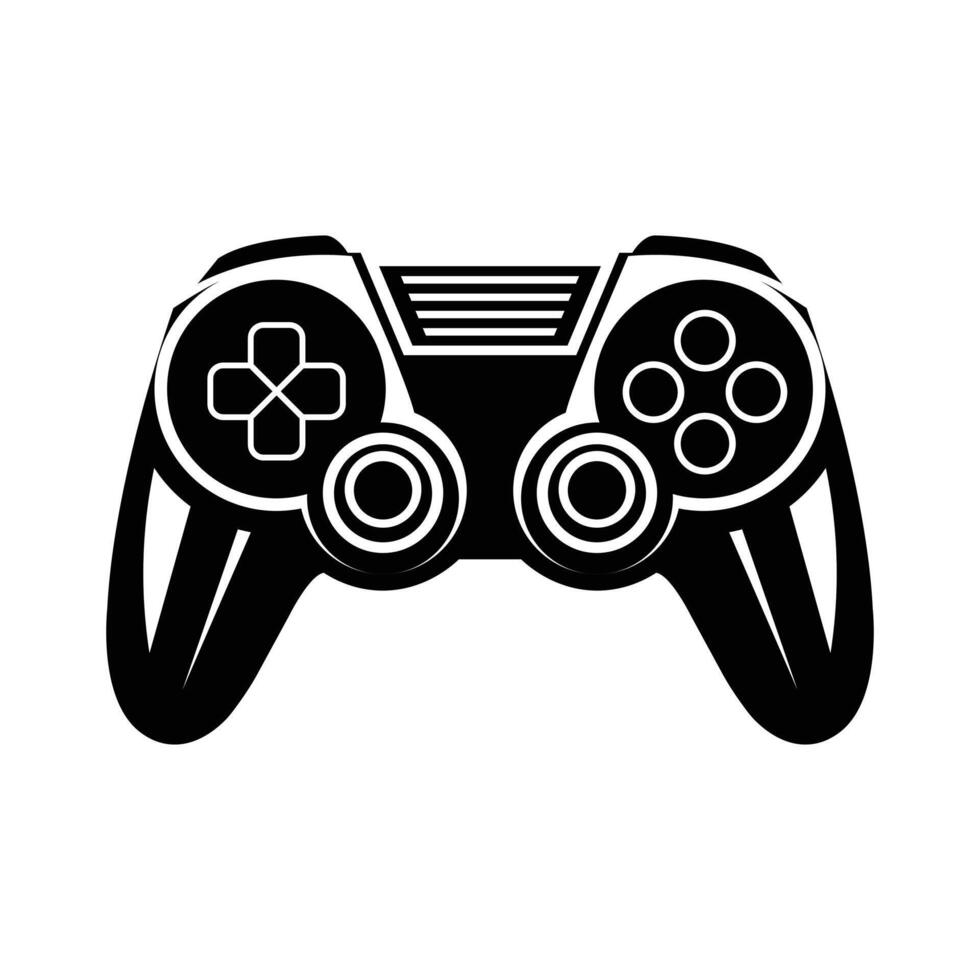 Game Controller black and white illustration vector