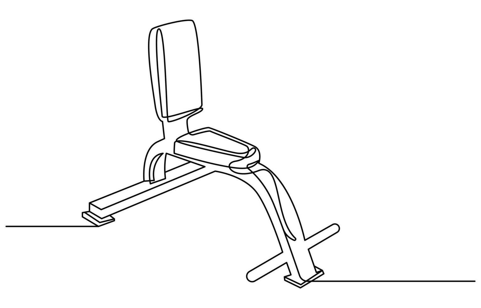 one line art draw gym vector