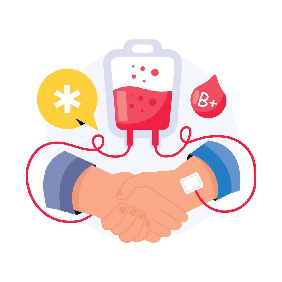 Blood Donation Concepts Style illustrations. EPS 10 File stock illustration vector