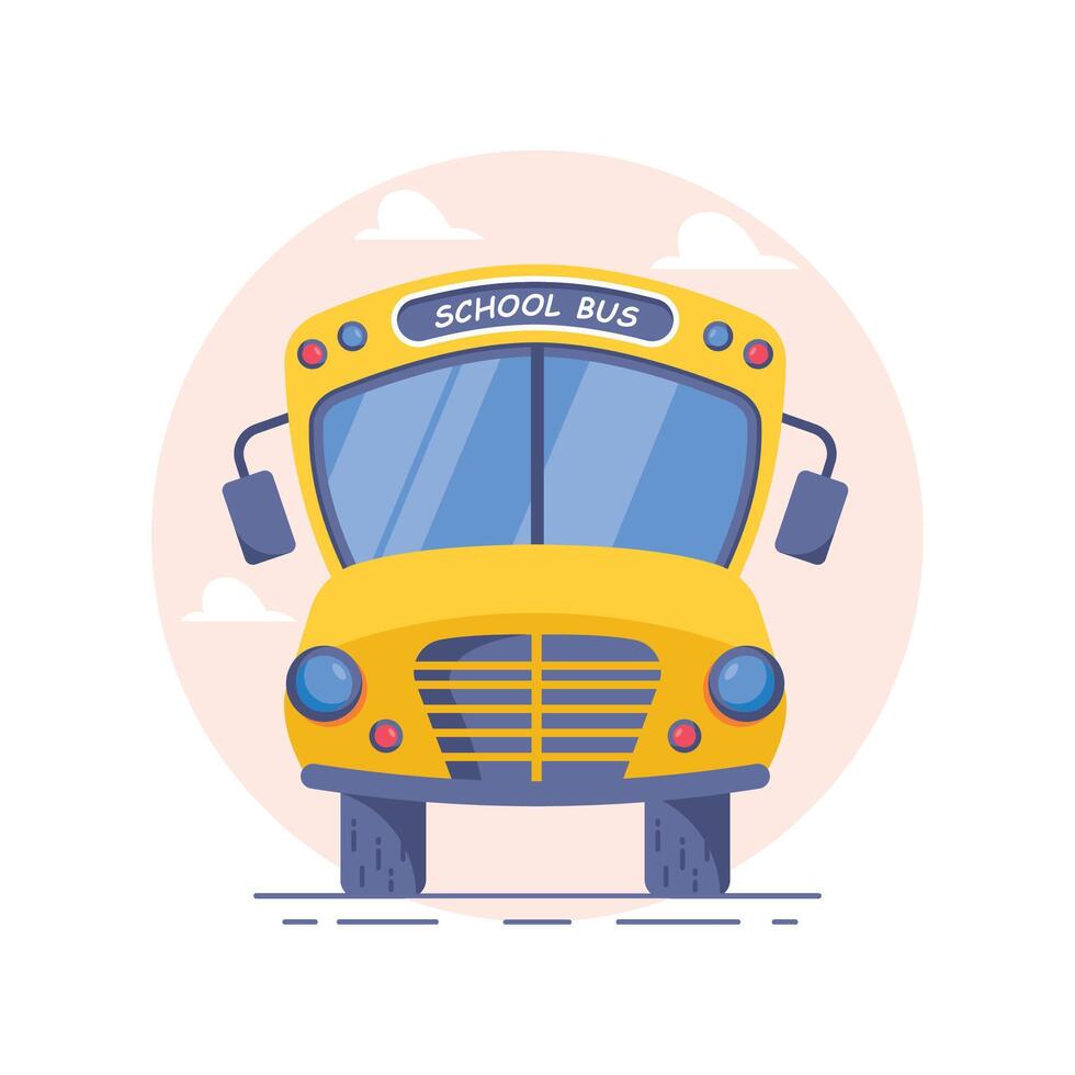 School Bus Concepts Style illustrations. EPS 10 File stock illustration vector