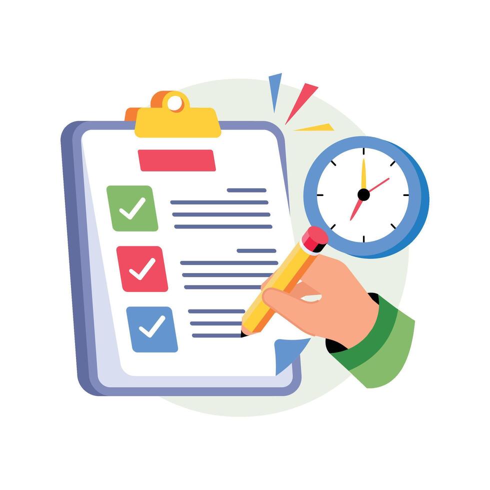 Exam Concepts Style illustrations. EPS 10 File stock illustration vector