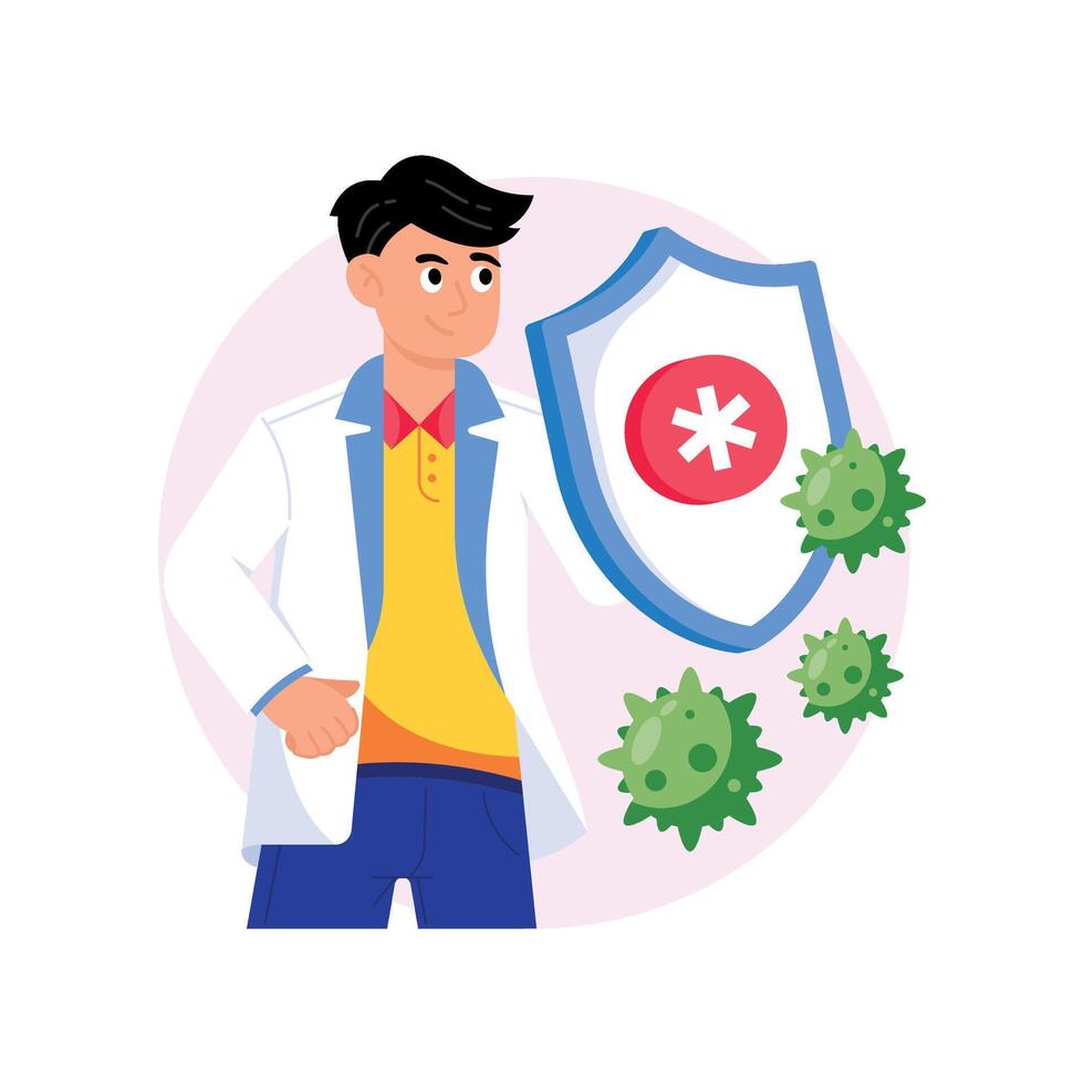 Virus Protection Concepts Style illustrations. EPS 10 File stock illustration vector