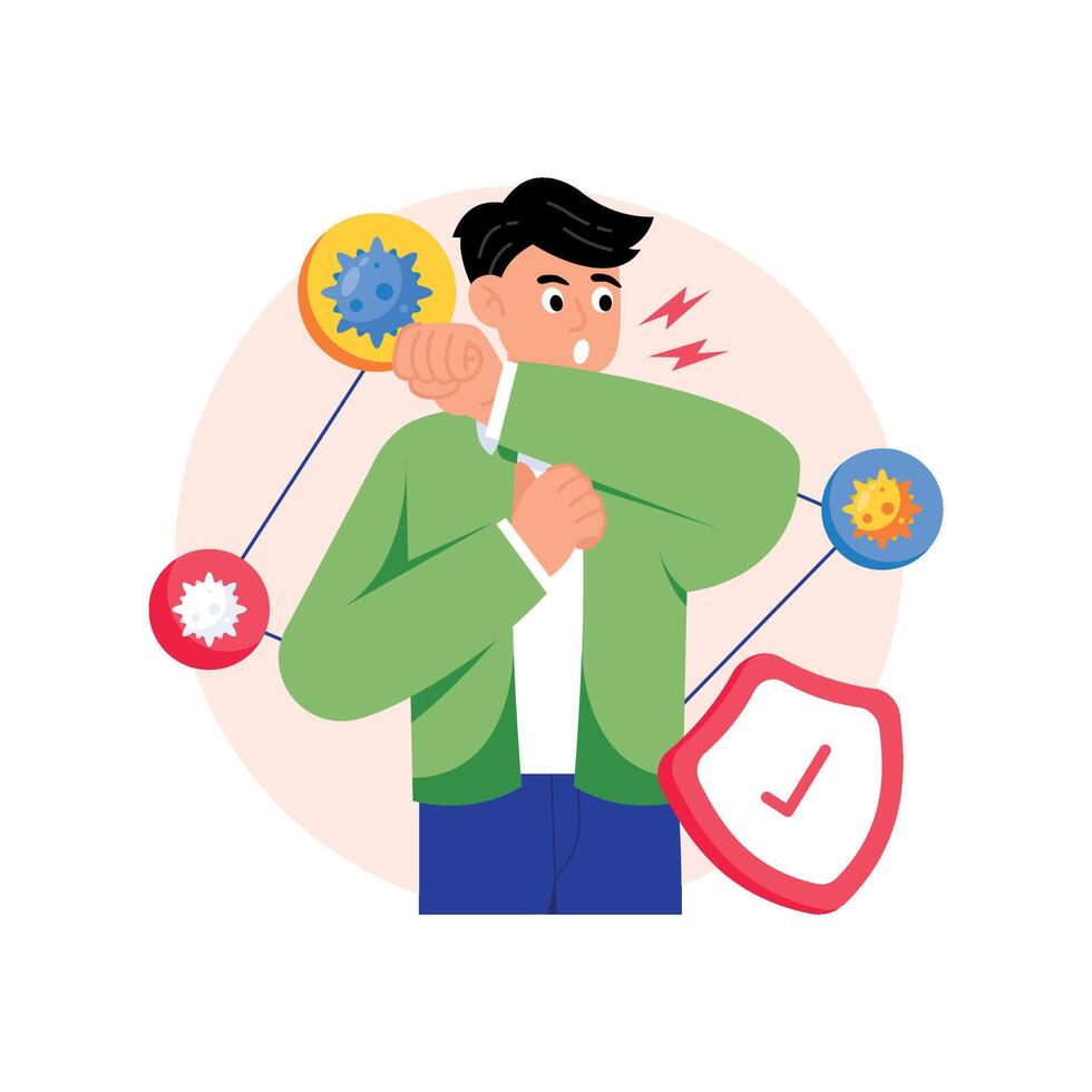 Allergy Immunotherapy Concepts Style illustrations. EPS 10 File stock illustration vector