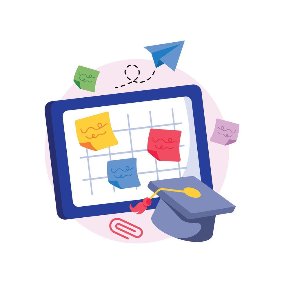 Noticeboard Concepts Style illustrations. EPS 10 File stock illustration vector