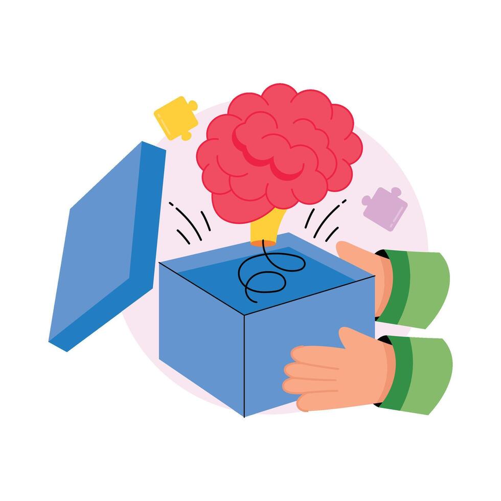 Think Outside Box Concepts Style illustrations. EPS 10 File stock illustration vector