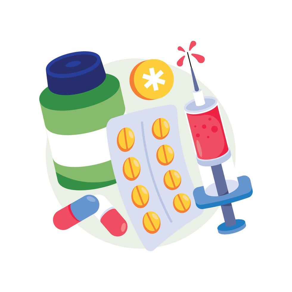 Drugs Concepts Style illustrations. EPS 10 File stock illustration vector