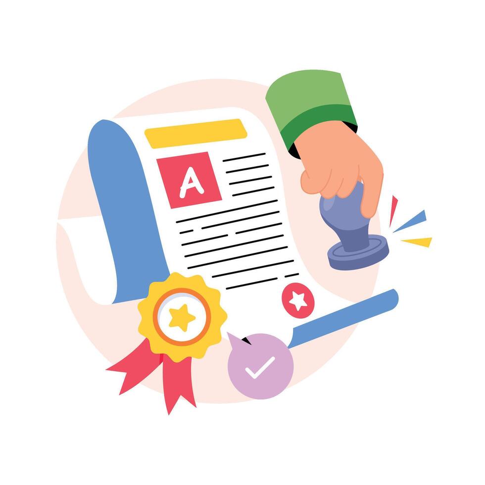 Paper Stamp Concepts Style illustrations. EPS 10 File stock illustration vector