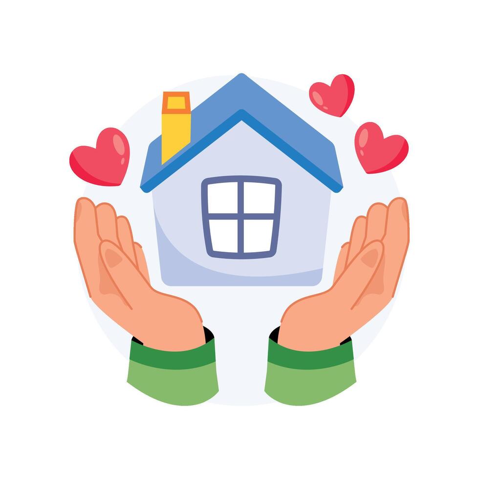 Shelter Home Concepts Style illustrations. EPS 10 File stock illustration vector